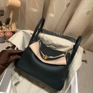 hermes Lindy 26cm 琳迪 TC Clemence皮 6O松柏绿 金扣(爱马仕琳迪包用的什么皮)