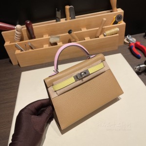 hermes mini kelly 19cm 二代 epsom皮 0M玛萨拉茶色9R柠檬黄X9锦葵紫(hermesparismadeinfrance)