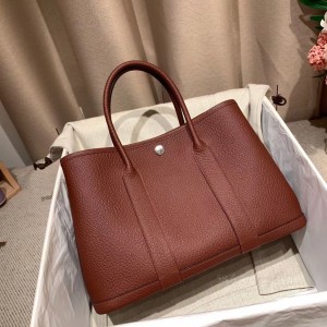 hermes Garden Party 30cm 花园包 country皮 57波尔多酒红Bordeaux(花园包爱马仕价格)