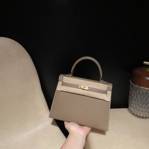 hermes kelly 25cm 凯莉包 epsom皮 18大象灰 金扣(hermes凯莉包mini)