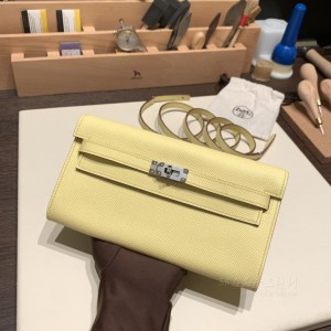 hermes kelly to go epsom皮 1Z小鸡黄 银扣(爱马仕kelly小鸡黄) 高仿