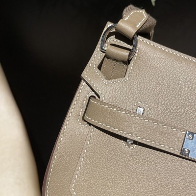 hermes jypsiere mini 23cm 吉普赛 <strong>Evercolor</strong>皮 18大象灰 银扣(爱马仕吉普赛包公价)