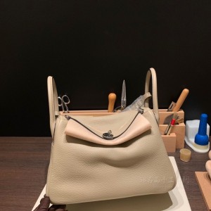 hermes Lindy 30cm 琳迪 TC Clemence皮 81斑鸠灰 银扣(爱马仕琳迪包明星街拍)