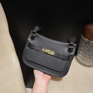 hermes jypsiere mini 23cm 吉普赛 evercolor皮 89黑色 金扣