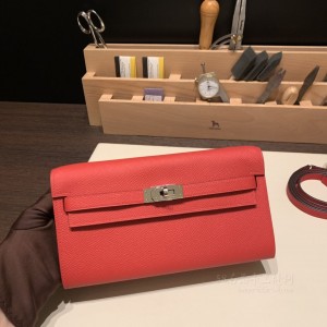 hermes kelly to go epsom皮 S3心红 银扣(爱马仕s3心红色) 价格