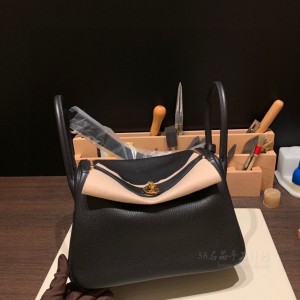 hermes Lindy 26cm 琳迪 TC Clemence皮 89黑色 金扣