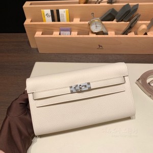 hermes kelly to go epsom皮 10奶昔白 银扣(爱马仕金扣奶昔白) 官网