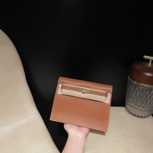 hermes kelly Danse 跳舞包 swift皮 37金棕 金扣