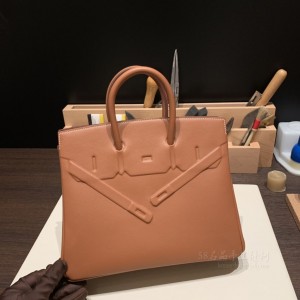 hermes birkin shadow 25cm 幻影包 swift皮 37金棕