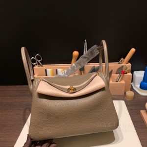 hermes Lindy 26cm 琳迪 TC Clemence皮 18大象灰 金扣(爱马仕琳迪大象灰)