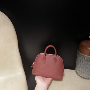 hermes bolide mini 18cm 保龄球 evercolor皮 55红内拼K4夏日粉