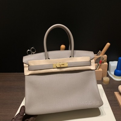 hermes birkin 30cm 铂金包 <strong>togo</strong>皮 M8沥青灰 金扣(爱马仕铂金包皮料)