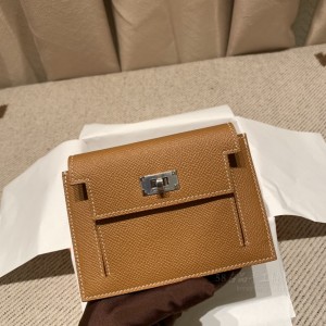 hermes kelly pocket 凯莉卡包 epsom皮 37金棕 银扣(爱马仕凯莉包金棕色25细节图) 官网