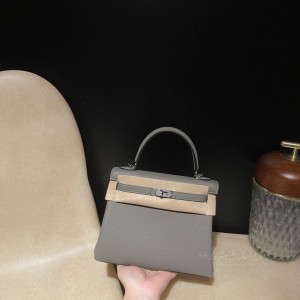 hermes kelly 25cm 凯莉包 togo皮 0L积雨云灰