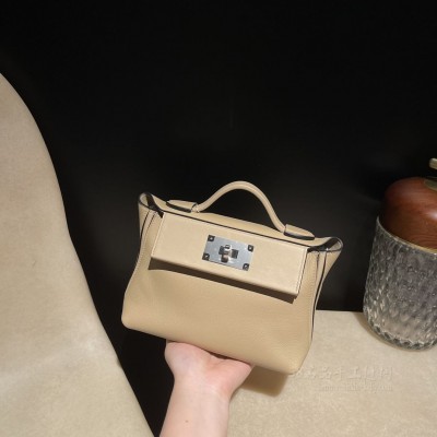 hermes kelly 2424 mini <strong>Evercolor</strong>皮拼swift皮 S2风衣灰 银扣(爱马仕风衣灰birkin30)