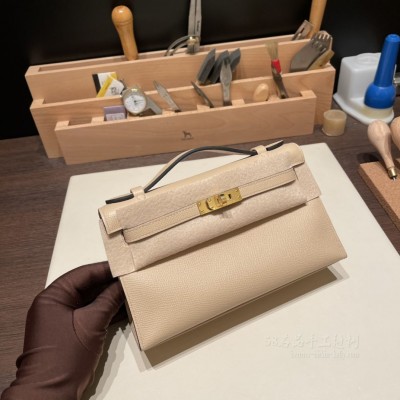 hermes mini kelly Pochette 21cm 一代 epsom皮 S2风衣灰 金扣(hermes mini lindy 价格) 价格