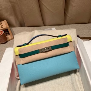 hermes mini kelly Pochette 21cm 一代 epsom皮 拼色 cute带点甜美(hermes mini lady) 价格