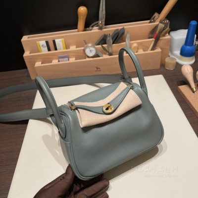 hermes Lindy mini 琳迪 <strong>Swift</strong>皮 63杏绿(爱马仕迷你琳迪包价格)