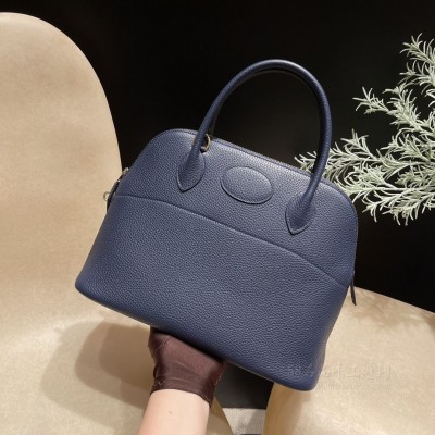 hermes bolide 31cm 保龄球 TC Clemence皮 73宝石蓝