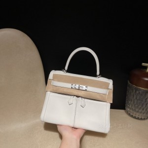 hermes kelly lakis 28cm swift皮 01纯白内拼3Q粉 银扣(hermes kelly danse) 官网