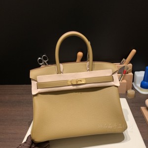 hermes birkin 30cm 铂金包 togo皮 青铜色 金扣