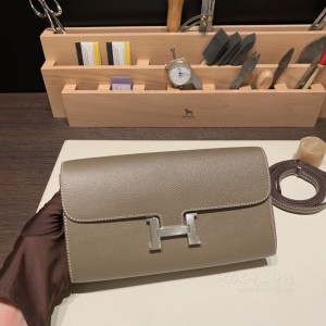 hermes Constance to go epsom皮 18大象灰银(爱马仕大象灰是什么皮) 图片