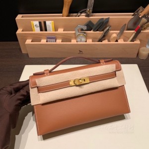 hermes mini kelly Pochette 21cm 一代 swift皮 37金棕 金扣(爱马仕金棕kelly价格) 高仿