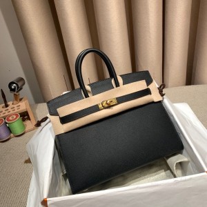 hermes birkin Sellier 25cm Monsieur 外缝 89黑色 金扣(爱马仕herbag31内缝外缝)