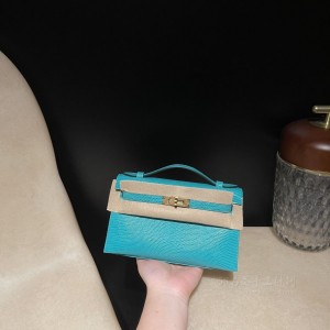 hermes mini kelly Pochette 21cm 一代 lizard蜥蜴皮 6W薄荷绿 金扣 价格