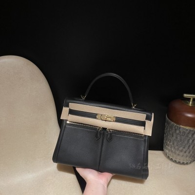 hermes kelly lakis 32cm <strong>Swift</strong>皮 89黑色 金扣(爱马仕kelly黑金价格) 高仿
