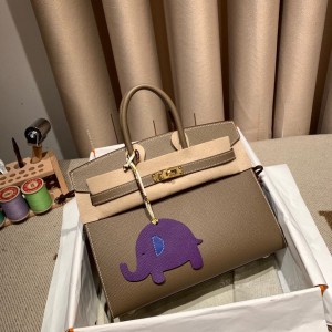 hermes birkin Sellier 25cm epsom皮 外缝 18大象灰 金扣(爱马仕大象灰金扣18菜篮子价格)