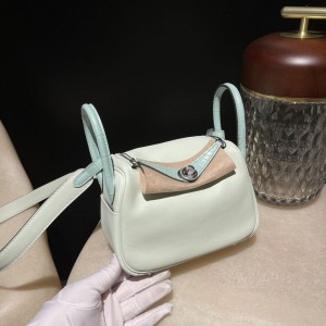 hermes Lindy mini Touch 琳迪 0S气泡绿拼6I薄荷绿(爱马仕琳迪包辨别真假)