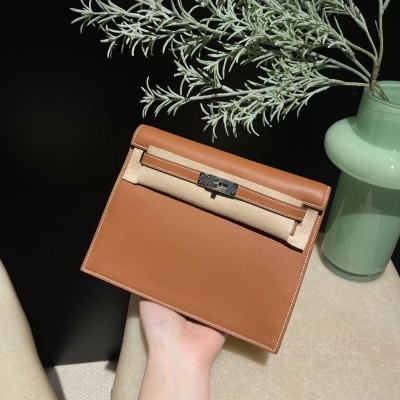 hermes kelly Danse 跳舞包 <strong>Swift</strong>皮 37金棕 银扣(跳舞包 爱马仕)