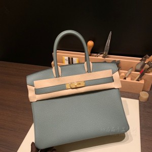 hermes birkin 30cm 铂金包 togo皮 杏绿 金扣(hermes铂金包多少钱)