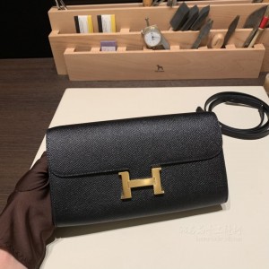 hermes Constance to go epsom皮 89黑色 金扣 图片