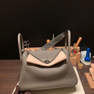 hermes Lindy 30cm 琳迪 TC Clemence皮 30 8F锡器灰 内拼93橙色(爱马仕琳迪包哪个颜色好看)