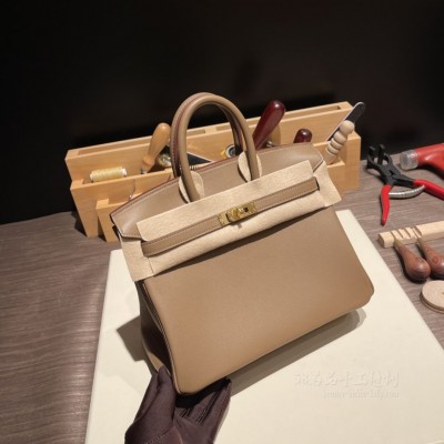 hermes birkin 25cm 铂金包 <strong>Swift</strong>皮 0M玛萨拉茶色内拼X9锦葵紫