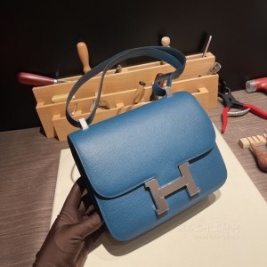 hermes Constance 24cm 康康 空姐包 epsom皮 W0博斯普鲁斯绿 银扣(爱马仕康康为什么叫空姐包)