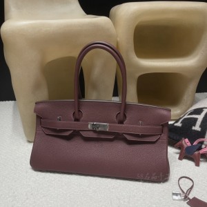 hermes birkin togo皮 Shoulder 42cm 57波尔多酒红