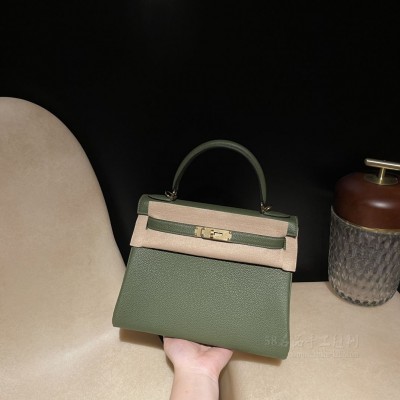 hermes kelly 28cm 凯莉包 <strong>togo</strong>皮 V6丛林绿(hermes 凯莉包价格)