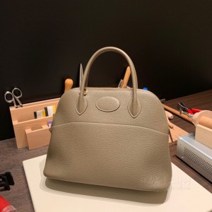 hermes bolide 31cm 保龄球 TC Clemence皮 18大象灰 金扣