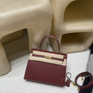 hermes kelly 25cm 凯莉包 限量款miss you 57波尔多酒红 金扣(hermes 凯莉包价格)