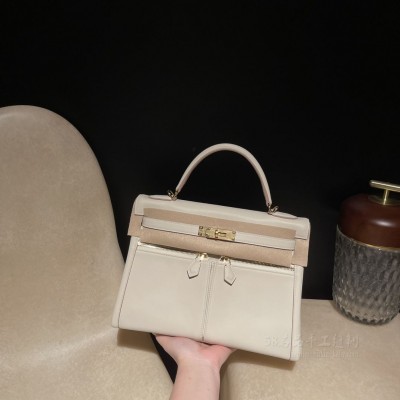 hermes kelly lakis 32cm <strong>Swift</strong>皮 10奶昔白 金扣(爱马仕kelly奶昔白多少钱) 尺寸