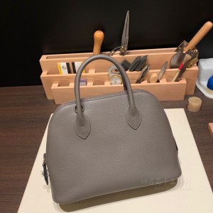 hermes bolide 25cm 保龄球 evercolor皮 8F锡器灰 银扣