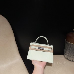 hermes mini kelly 19cm 二代 epsom皮 0S气泡绿(hermes mini lindy)