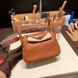 hermes Lindy mini Touch 琳迪 37金棕金扣(爱马仕琳迪有几个尺寸)