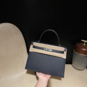 hermes kelly 28cm 凯莉包 epsom皮 2Z午夜蓝 午夜蓝(爱马仕午夜蓝多少钱)