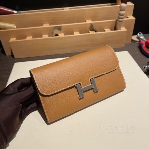 hermes Constance wallet 康康长夹钱包epsom皮皮 37金棕 银扣(爱马仕康康包银扣和金扣的区别) 尺寸