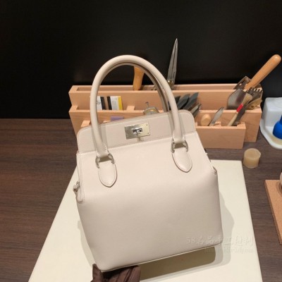 hermes toolbox 20cm 牛奶包 <strong>Swift</strong>皮 80珍珠灰 银扣(hermenutic circle) 价格