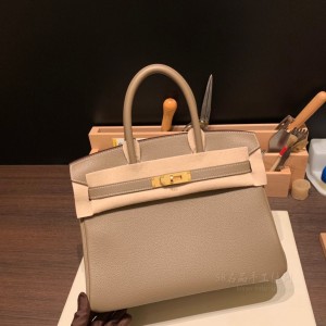 hermes birkin 30cm 铂金包 togo皮 18大象灰 金扣(爱马仕birkin30大象灰银扣)